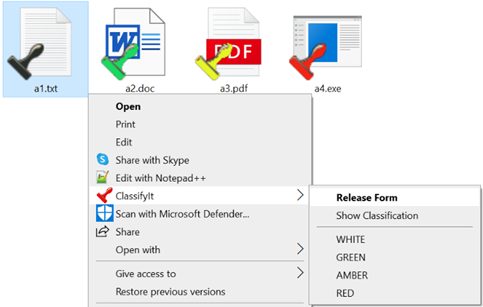 ClassifyIt Shell Extension Context Menu